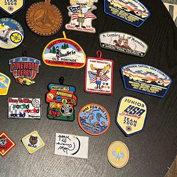 Lot of Boy Scouts of America Patches + Junior USA Shooting Team Patches